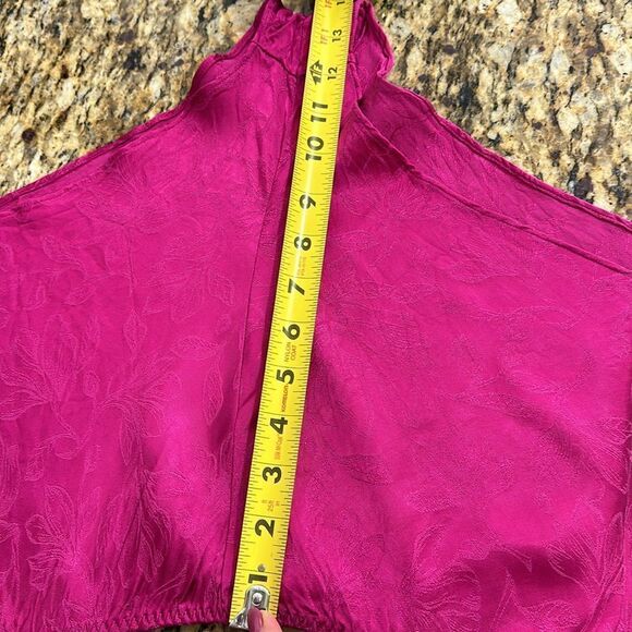 Victoria’s Secret Satin Viscose Floral Pattern Shorts In Fuchsia Size L - Picture 8 of 8